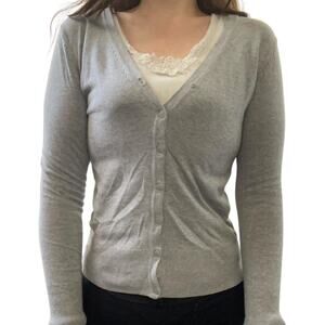 Grey Gap cardigan long sleeves v neck